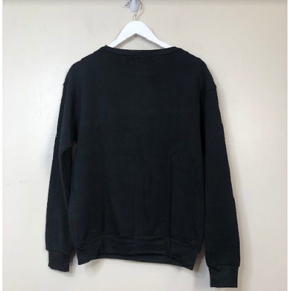 Treasure & Bond Women Raw Edge Long Sleeve Sweatshirt Pullover Black XS,$39 NWT - Picture 3 of 3